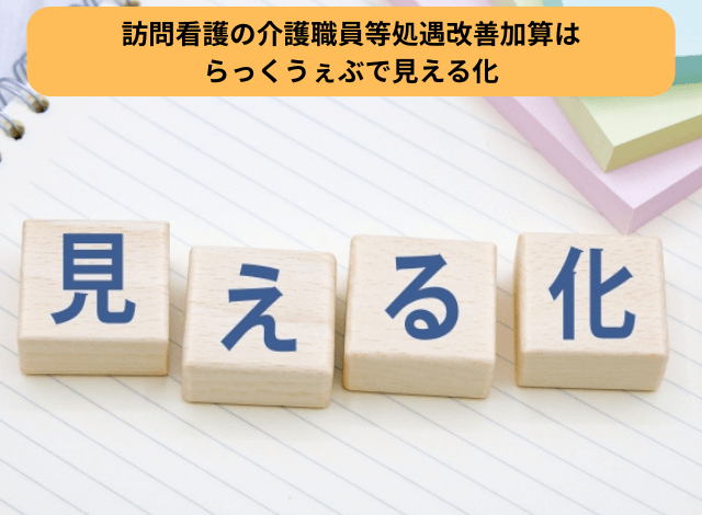 訪問看護の介護職員等処遇改善加算はらっくうぇぶで見える化
