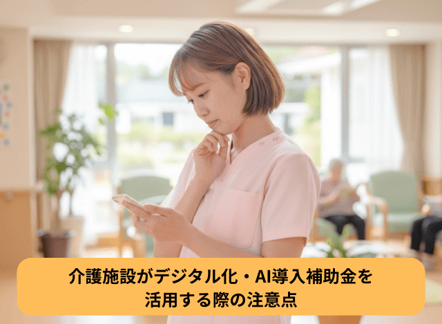 介護施設がデジタル化・AI導入補助金を活用する際の注意点